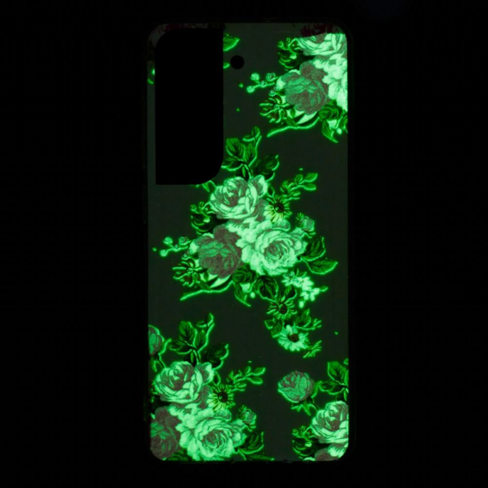 Kryt Na Samsung Galaxy S22 Plus 5G Fluorescenční Květiny Liberty