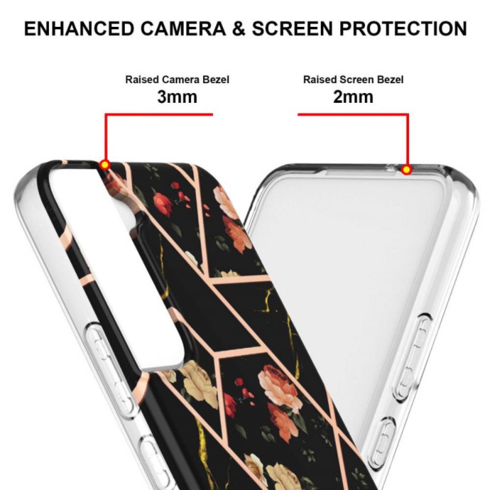 Kryt Na Samsung Galaxy S22 Plus 5G Mramorová Květina