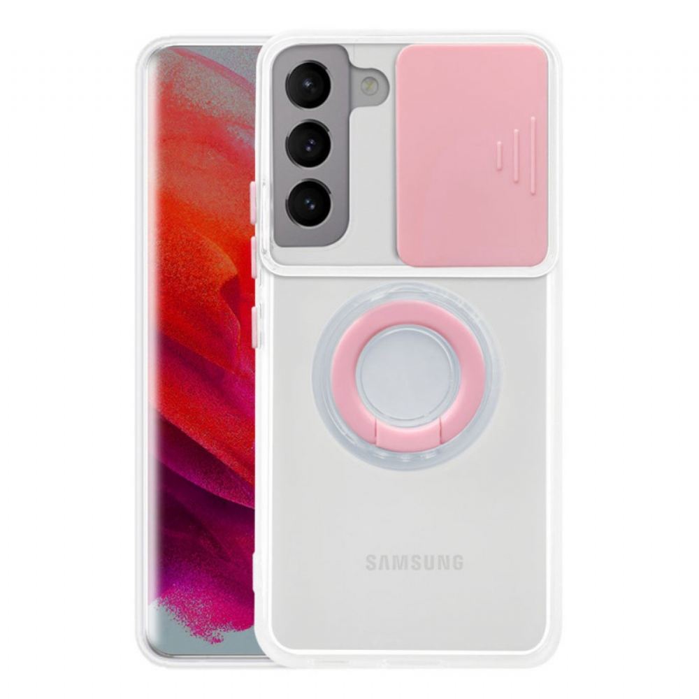 Kryt Na Samsung Galaxy S22 Plus 5G Podpůrný Kroužek A Chrániče Objektivu