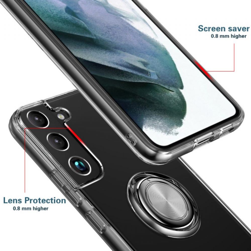 Kryt Na Samsung Galaxy S22 Plus 5G Transparentní Prstencová Podpora