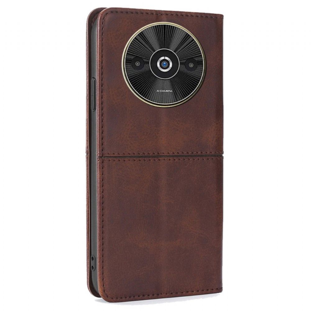 Kožené Pouzdro Folio Na Poco C61 Retro Styl