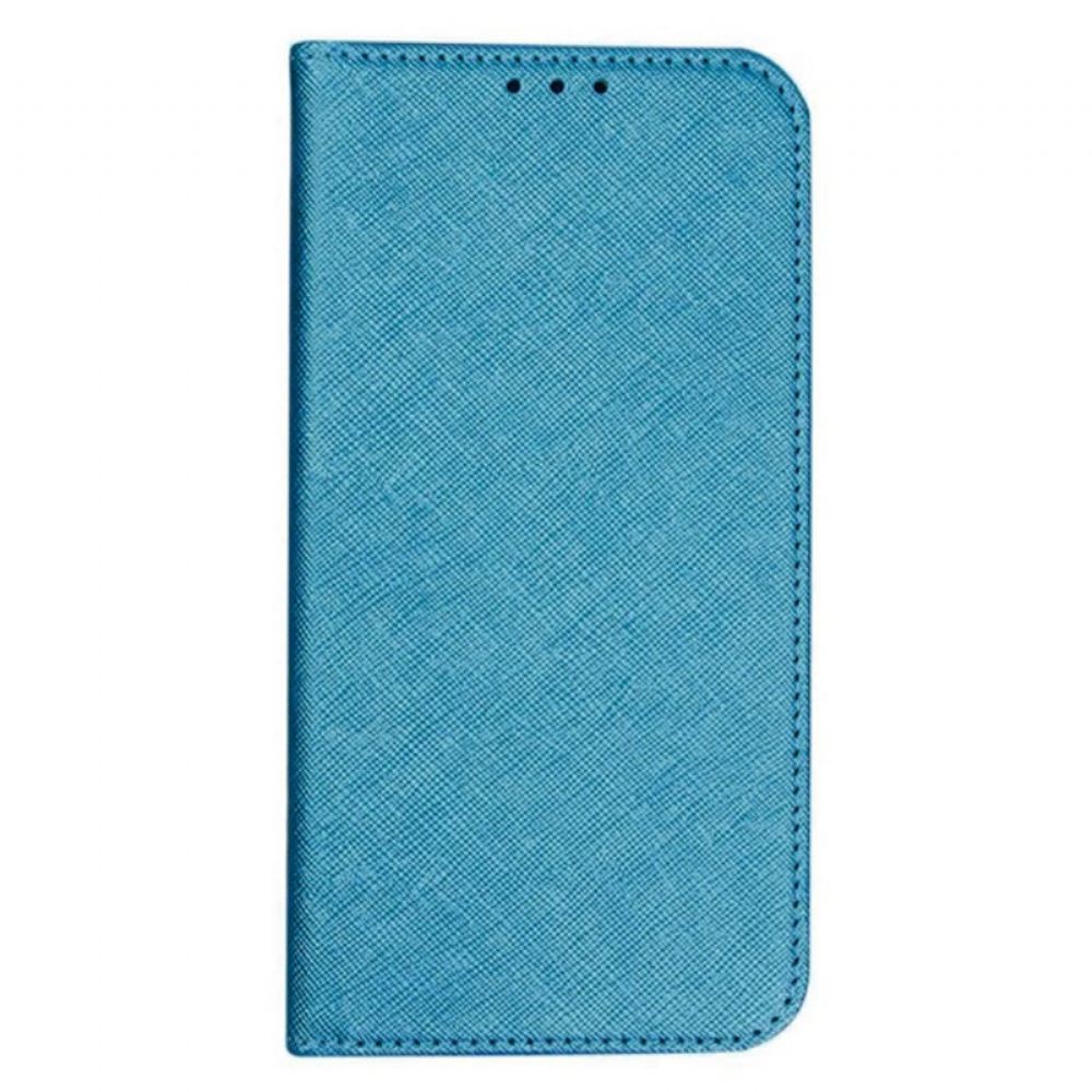 Kožené Pouzdro Folio Poco C61 Křížová Textura