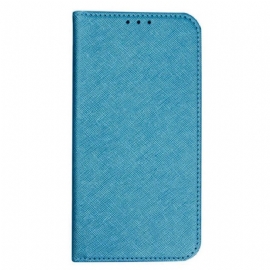 Kožené Pouzdro Folio Poco C61 Křížová Textura