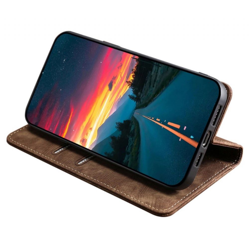 Kožené Pouzdro Folio Poco C61 Vintage Peněženka S Blokováním Rfid