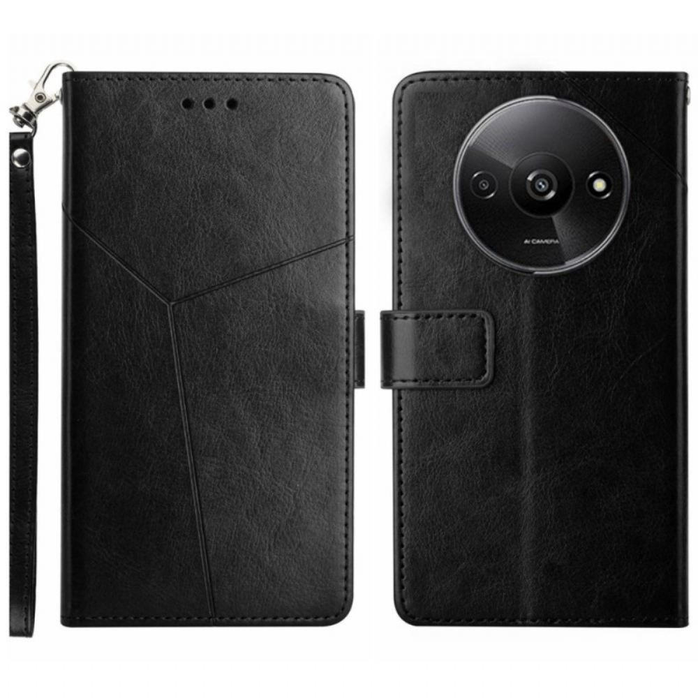 Kožený Kryt Na Poco C61 Design Popruhu Y
