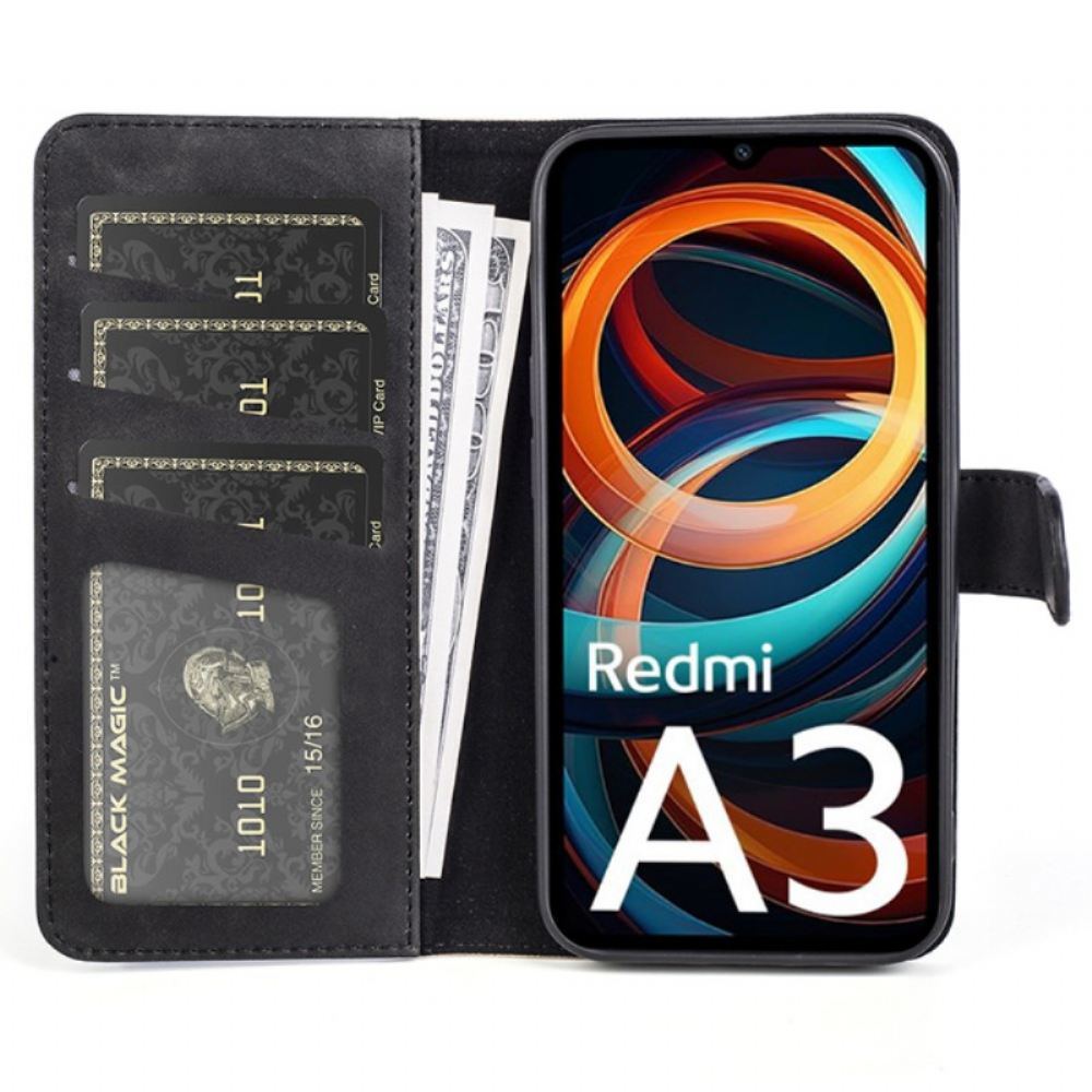 Kožený Kryt Na Poco C61 Dvoubarevný Design