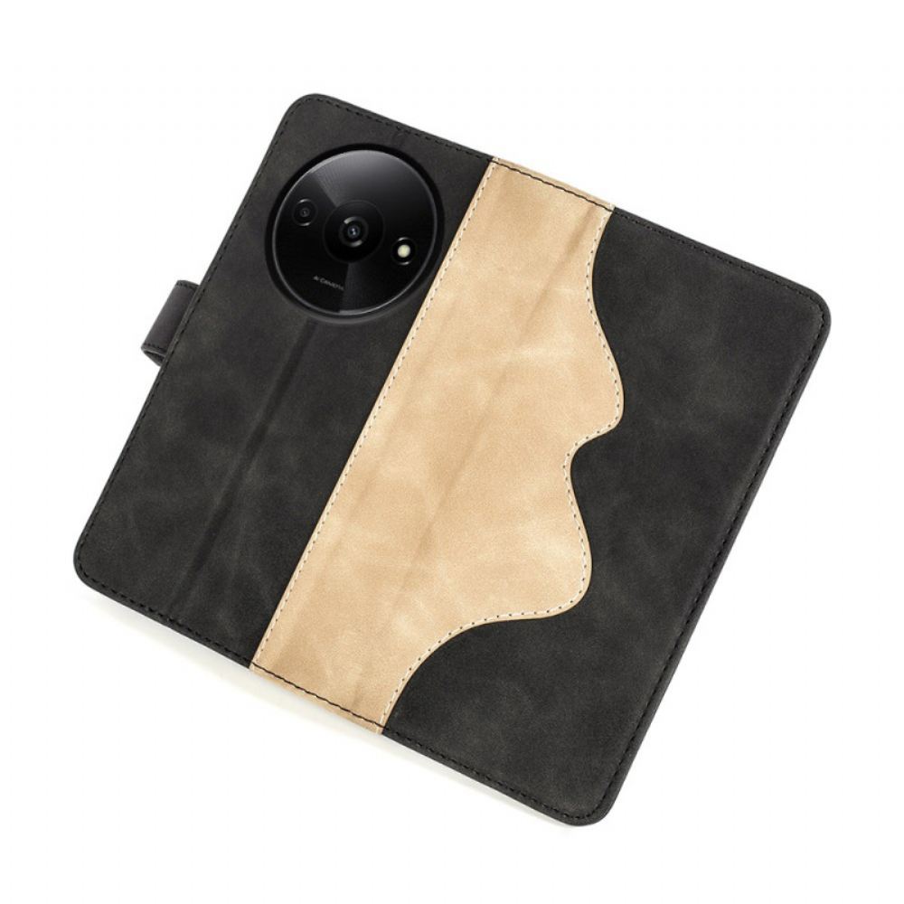 Kožený Kryt Na Poco C61 Dvoubarevný Design