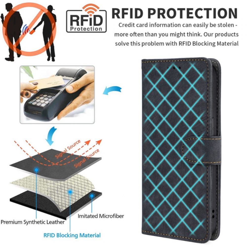 Kožený Kryt Na Poco C61 Peněženka A Šňůrka Na Blokování Rfid