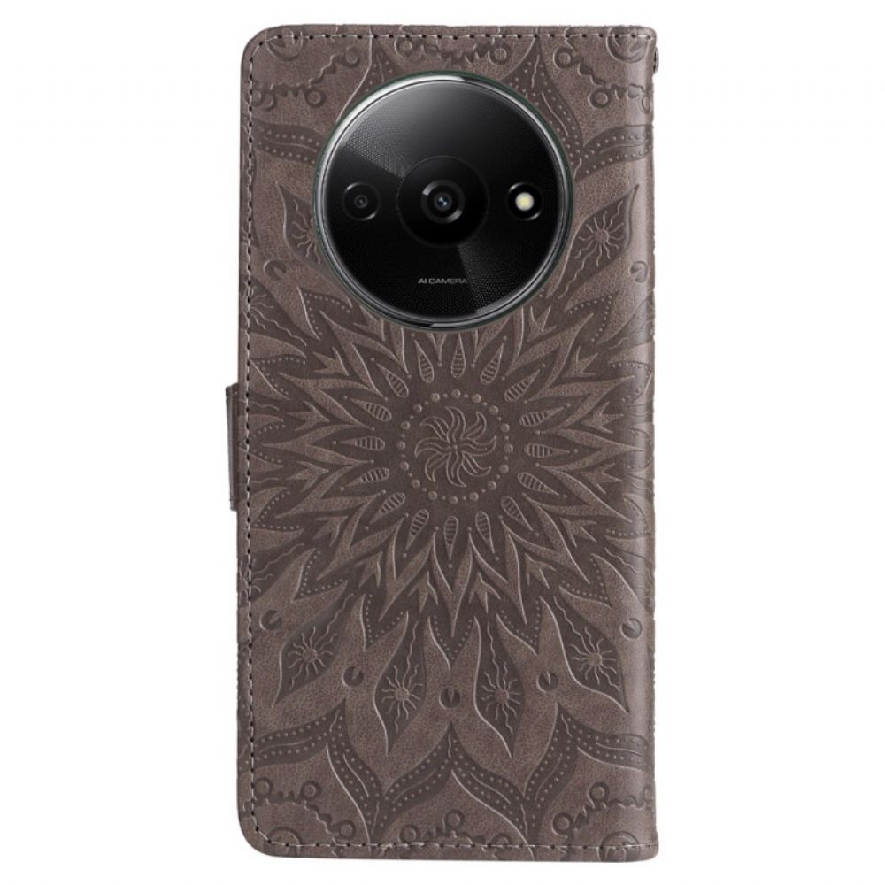 Kožený Kryt Na Poco C61 Solární Mandala S Popruhem