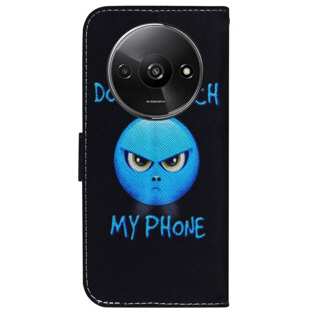 Kožený Kryt Na Poco C61 Telefon Emoji