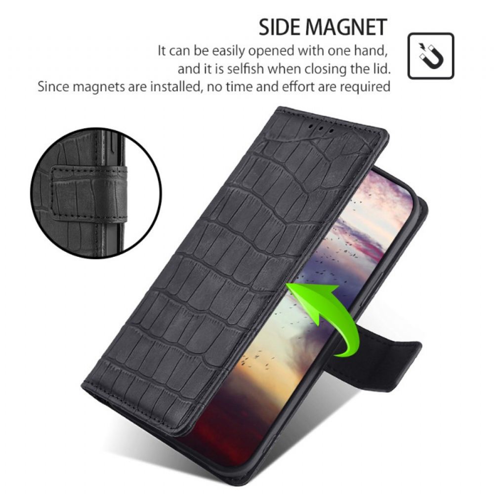 Kožený Kryt Poco C61 Krokodýlí Textura