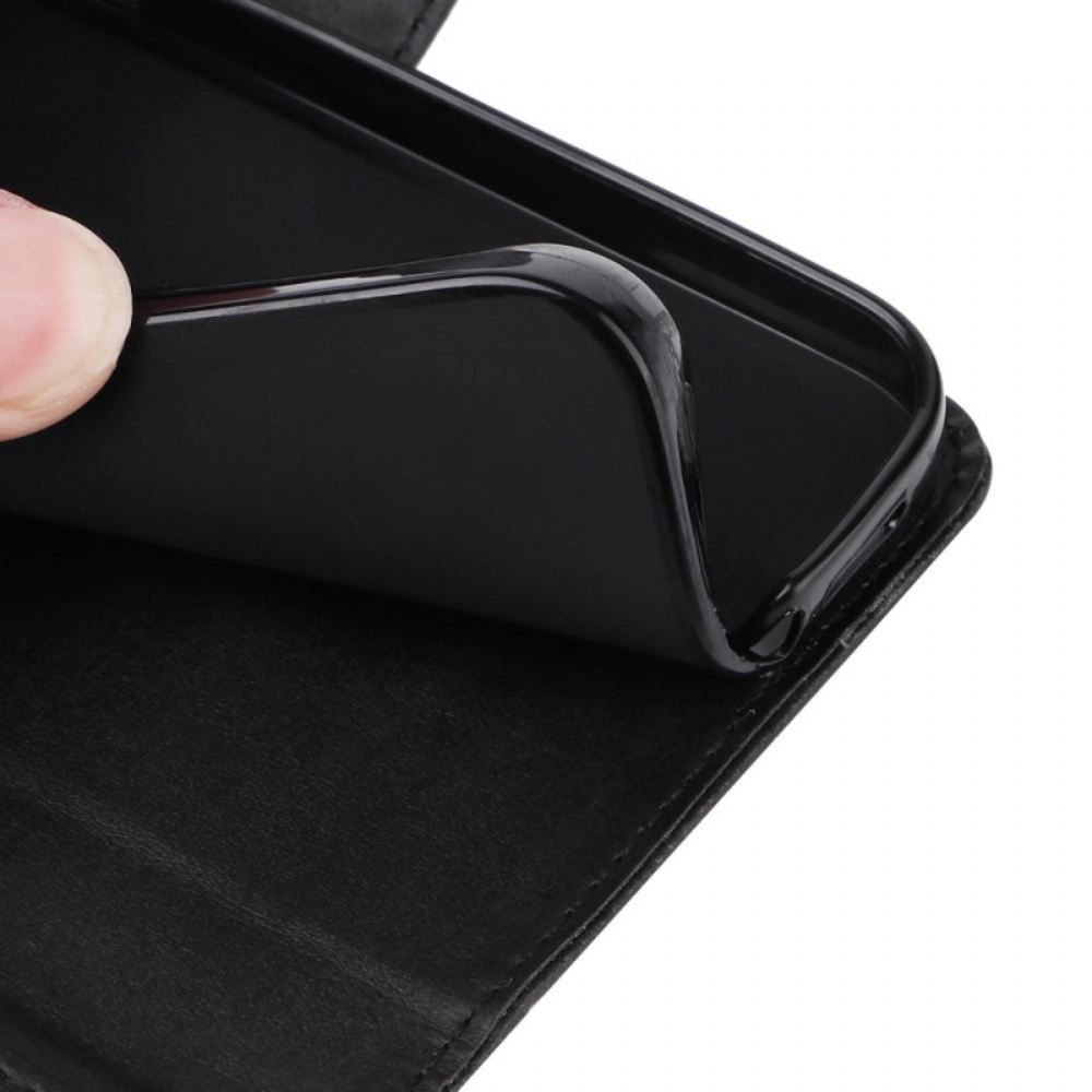 Kožený Kryt Poco C61 Styl Z Hladké Kůže S Páskem