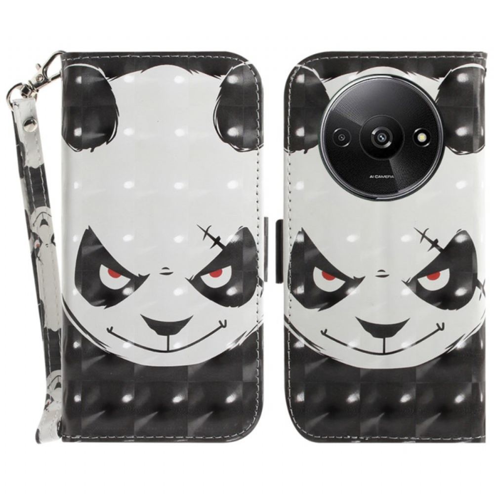 Peněženková Pouzdra Poco C61 Rozzlobená Panda S Popruhem