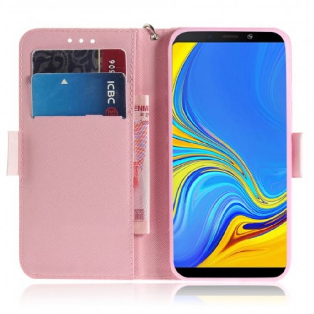 Flipové Pouzdro Na Samsung Galaxy A9 Na Lana Páskové Čerpadlo
