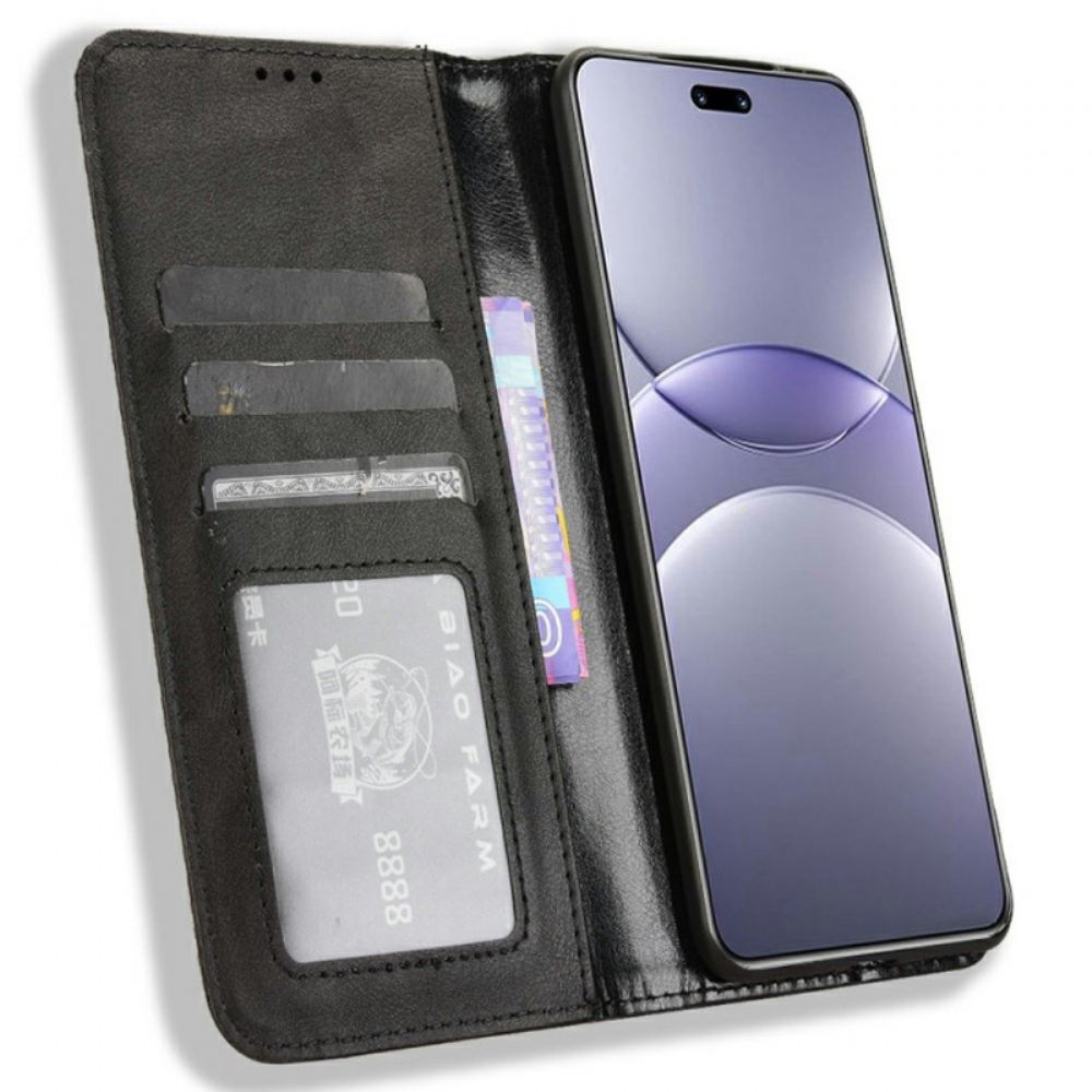 Kožené Pouzdro Folio Huawei Nova 13 Pro Vintage Okraj