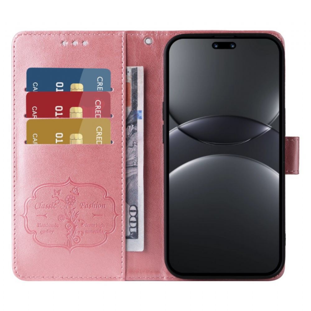 Kožený Kryt Na Huawei Nova 13 Pro Květinový Vzor