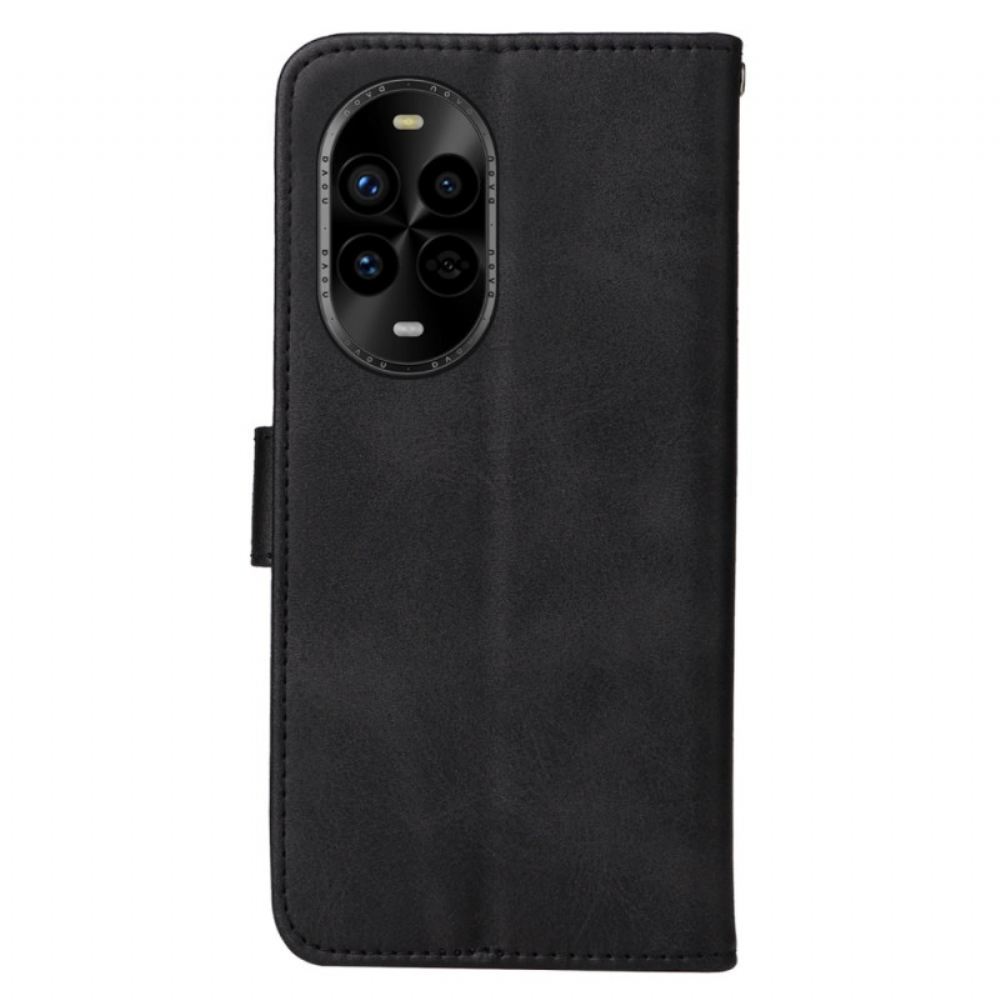 Peněženková Pouzdra Huawei Nova 13 Pro Řemínek S Koženým Efektem