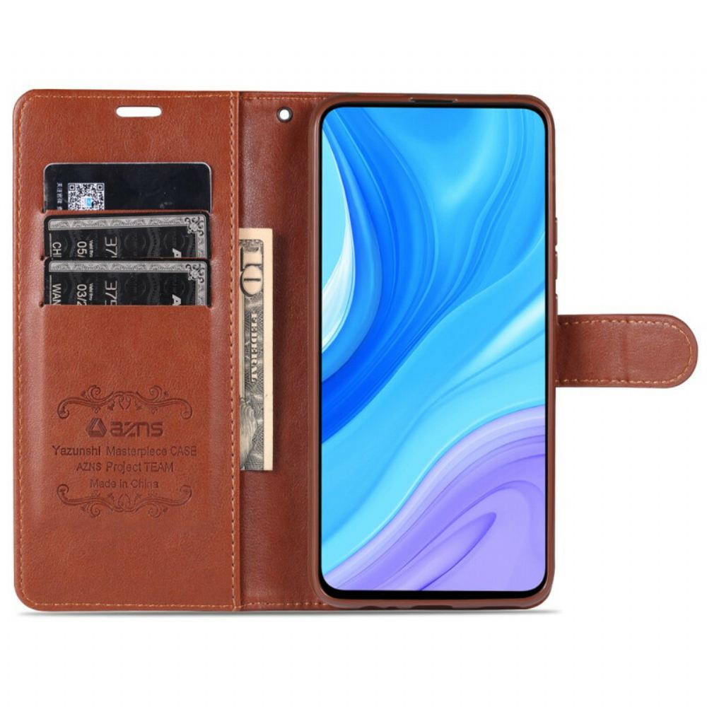 Kožené Pouzdro Na Huawei P Smart Z / Honor 9X Azns Umělá Kůže