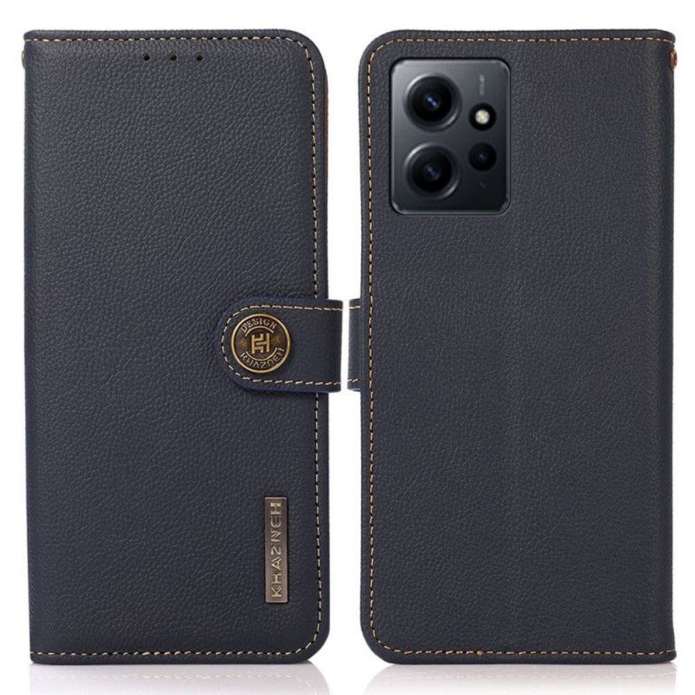 Flipové Pouzdro Na Xiaomi Redmi Note 12 4G Pravá Kůže Khazneh Rfid