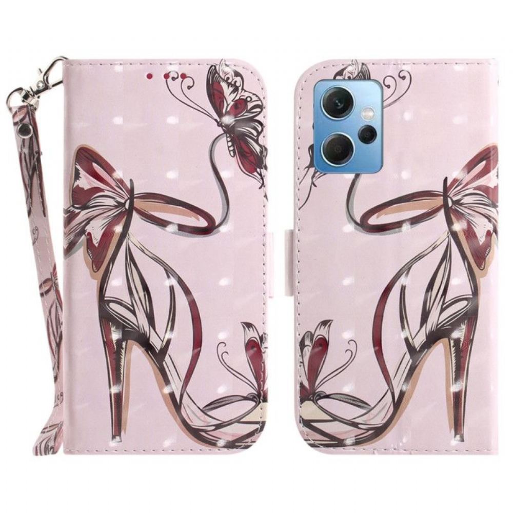 Kožené Pouzdro Na Xiaomi Redmi Note 12 4G Na Lana Strappy Pumpa