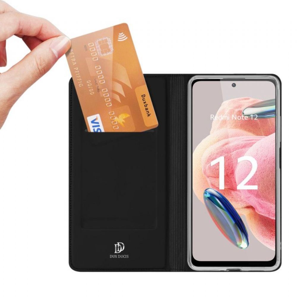 Kryty Na Mobil Na Xiaomi Redmi Note 12 4G Flipové Pouzdro Skin-pro Series Dux Ducis