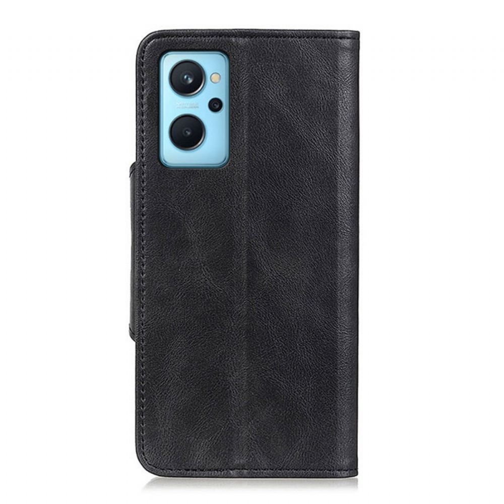 Flipové Pouzdro Na Realme 9i Knoflík Z Umělé Kůže