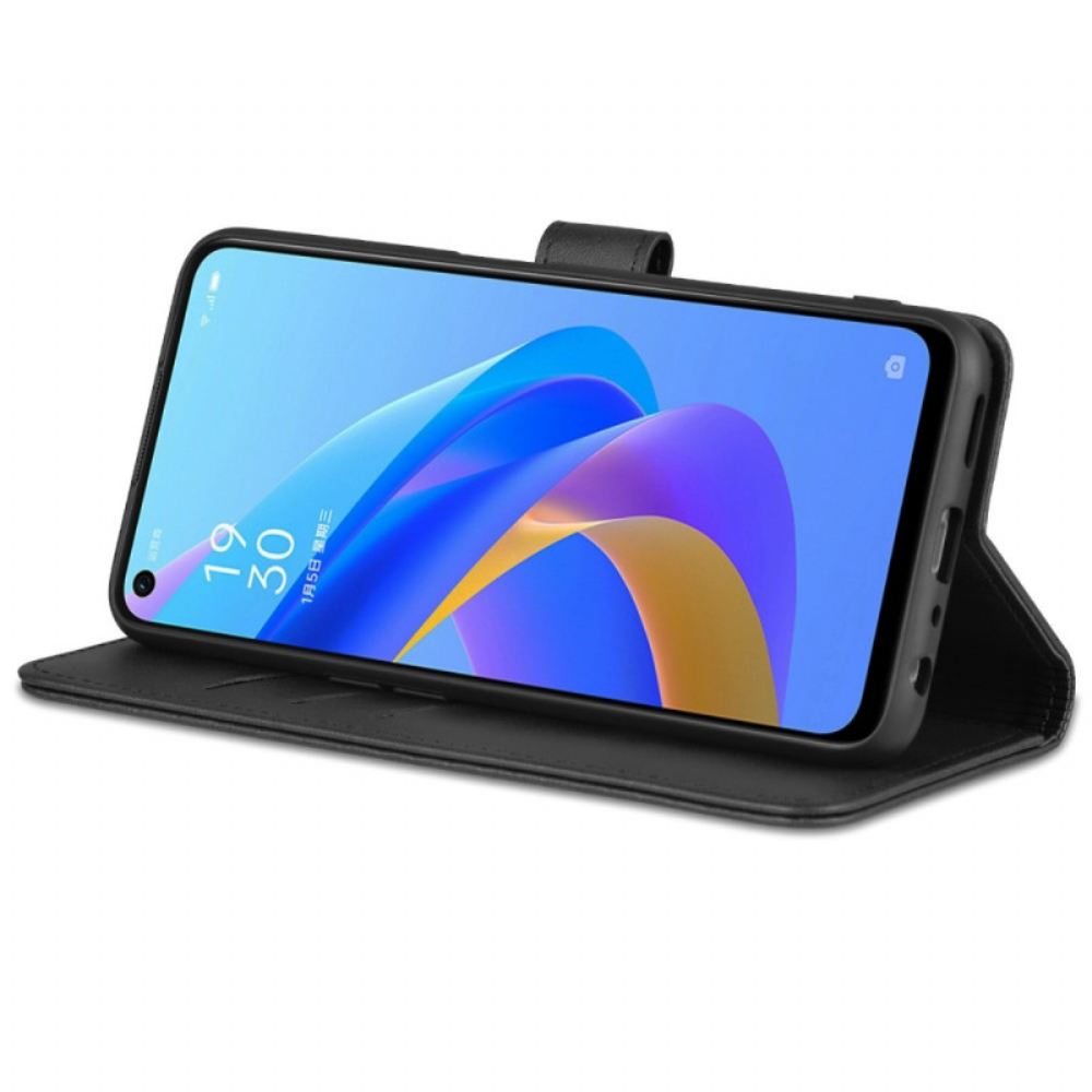 Flipové Pouzdro Na Realme 9i Kožený Efekt Azns