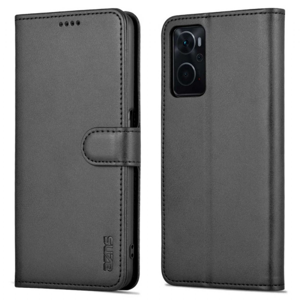 Flipové Pouzdro Na Realme 9i Kožený Efekt Azns
