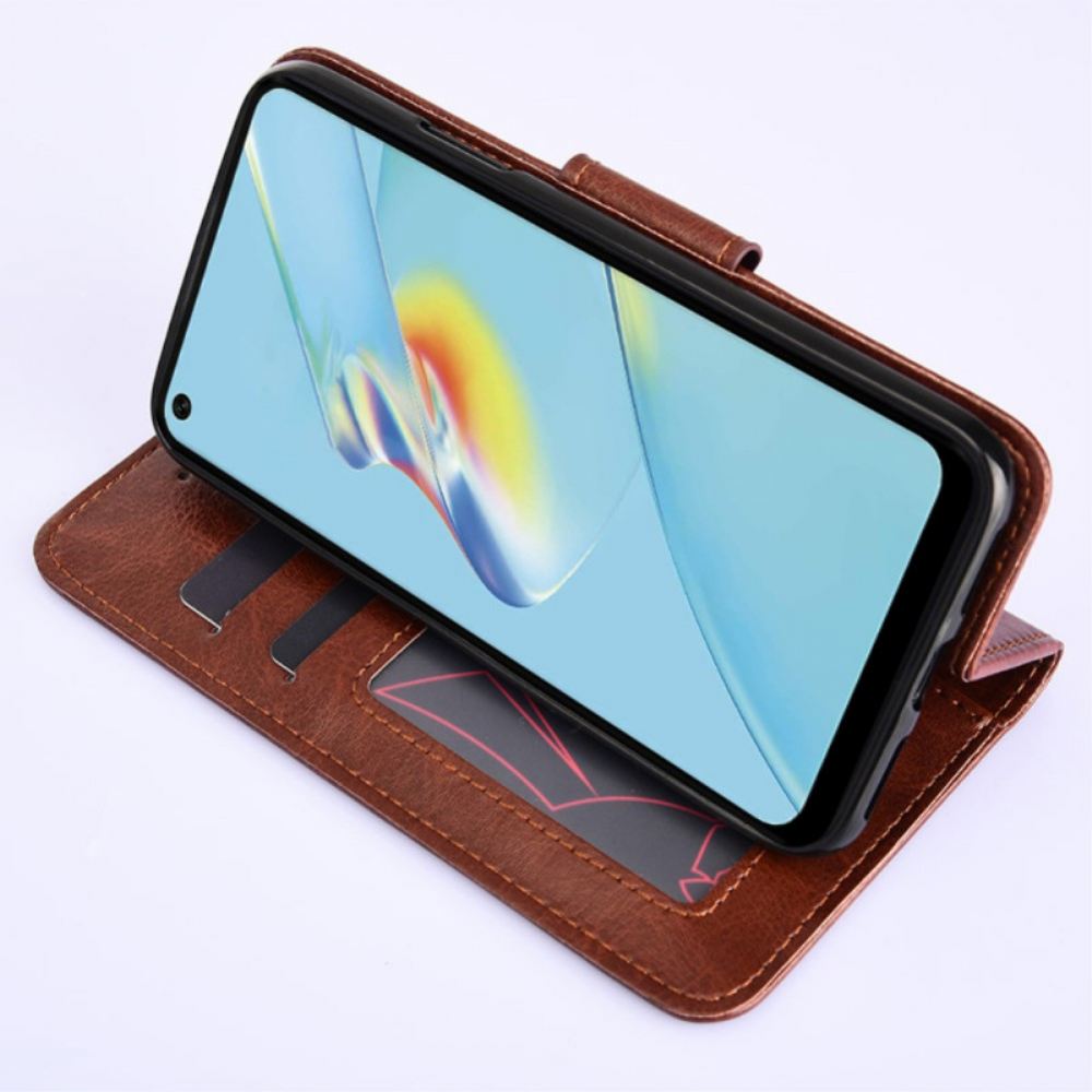 Flipové Pouzdro Na Realme 9i Umělá Kůže V Americkém Retro Stylu