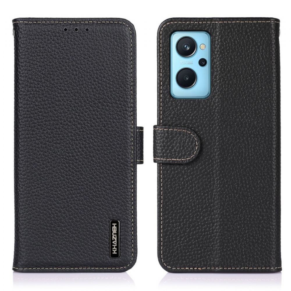 Kožené Pouzdro Na Realme 9i Khazneh Rfid Z Kůže Litchi