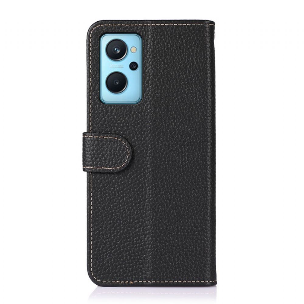 Kožené Pouzdro Na Realme 9i Khazneh Rfid Z Kůže Litchi