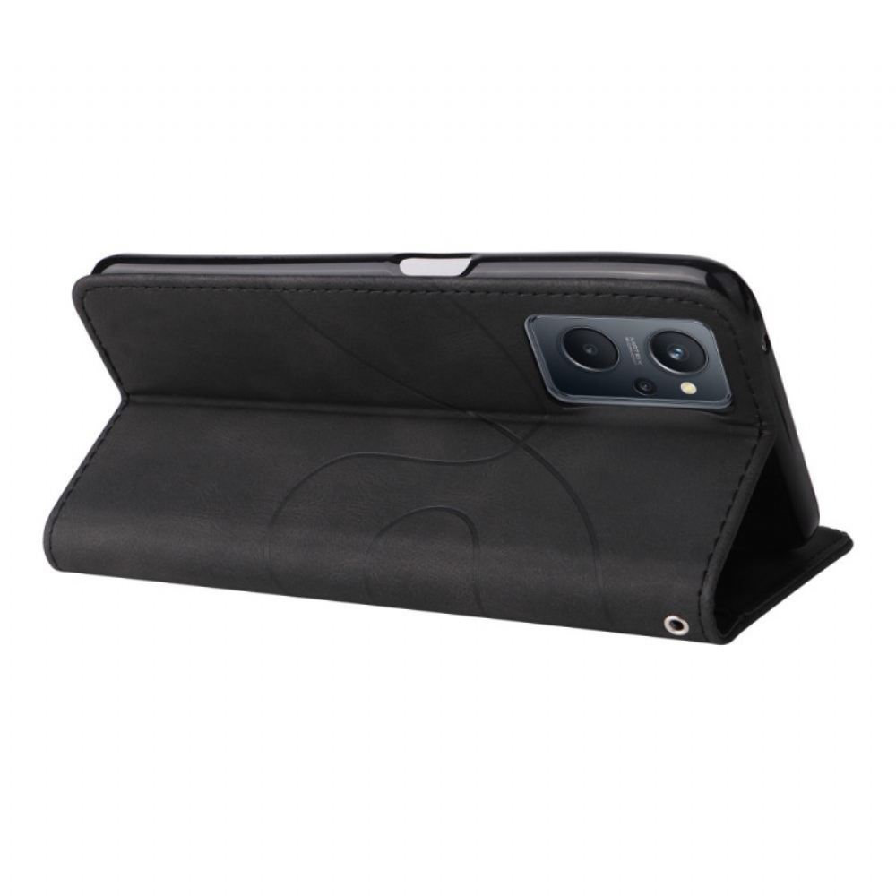 Kožené Pouzdro Na Realme 9i Pásek S Lemovaným Vzorem