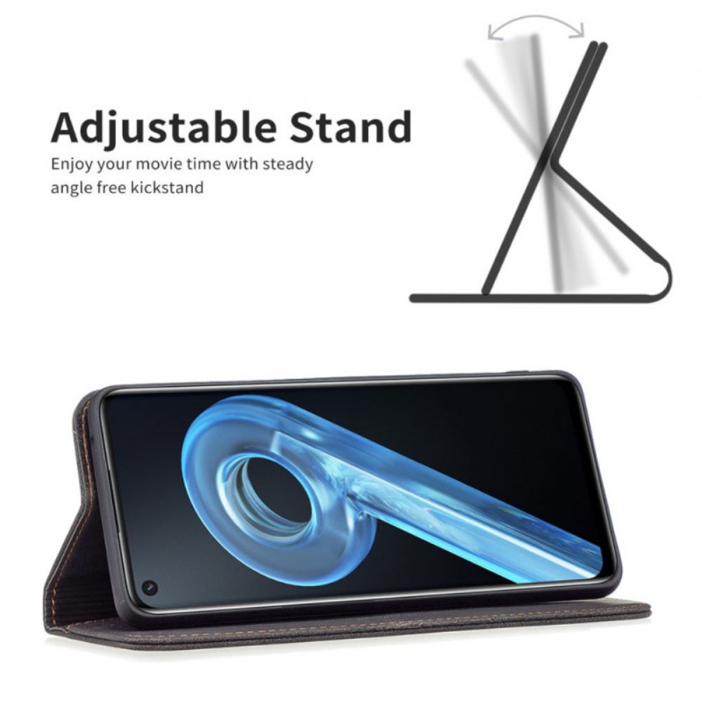 Kryty Na Mobil Na Realme 9i Flipové Pouzdro Barevné Švy Rfid Binfen