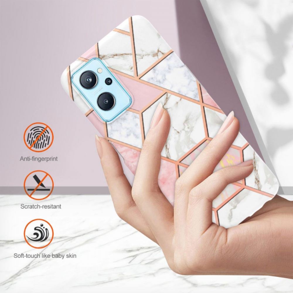 Kryty Na Mobil Na Realme 9i Okázalý Geometrický Mramor