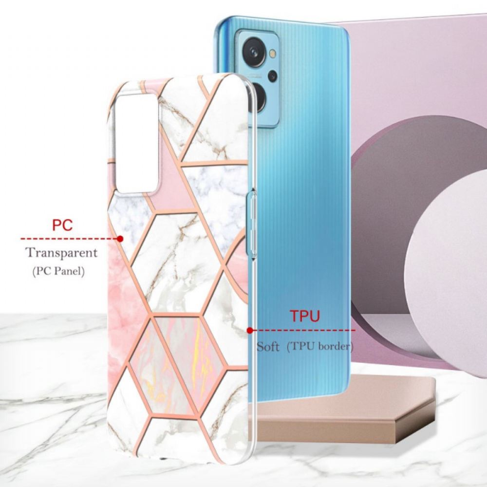 Kryty Na Mobil Na Realme 9i Okázalý Geometrický Mramor