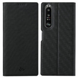 Kryty Na Mobil Na Sony Xperia 1 III Flipové Pouzdro Texturovaný Vili Dmx