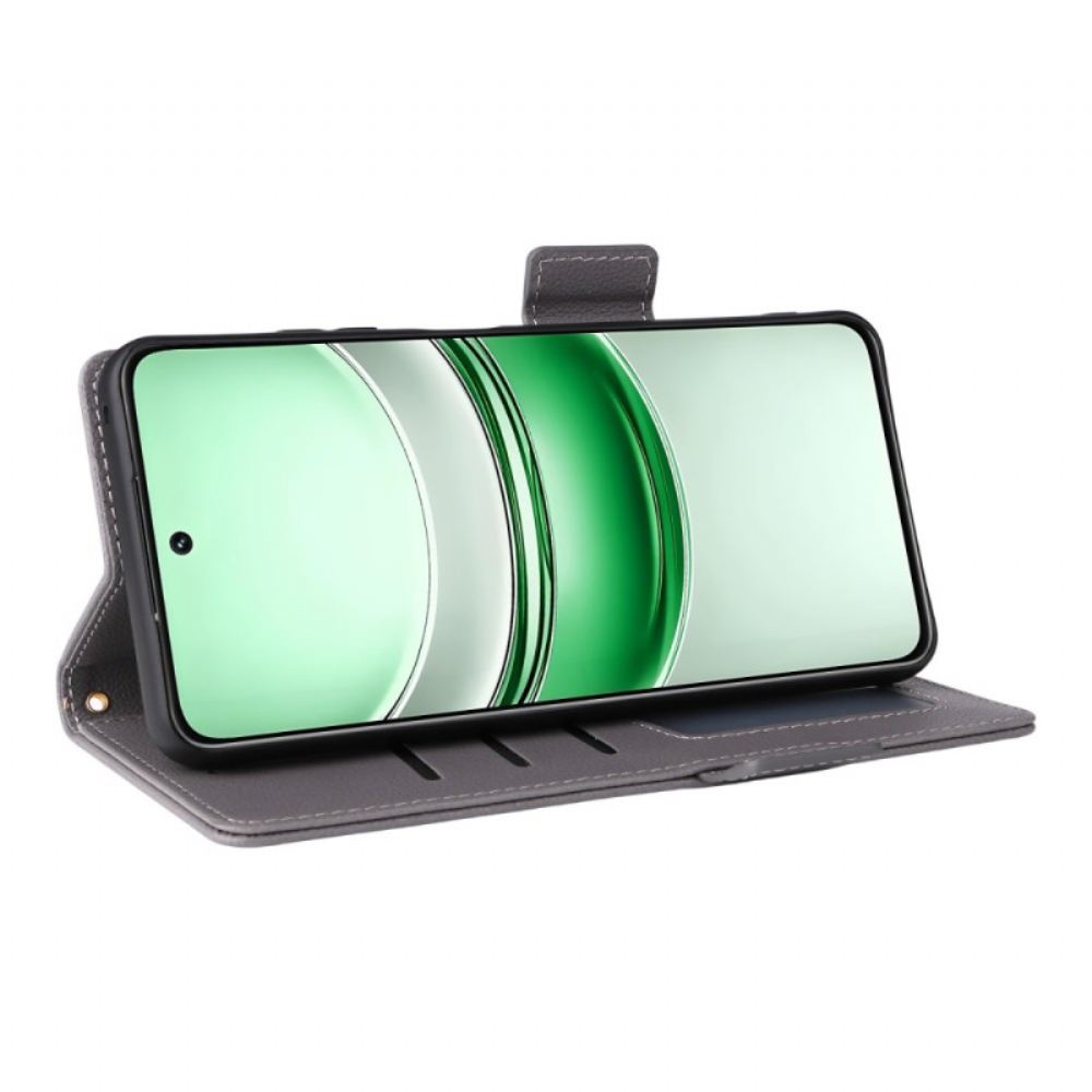 Kožený Kryt Na Realme 14x 5g Textura Liči Se Šňůrkou