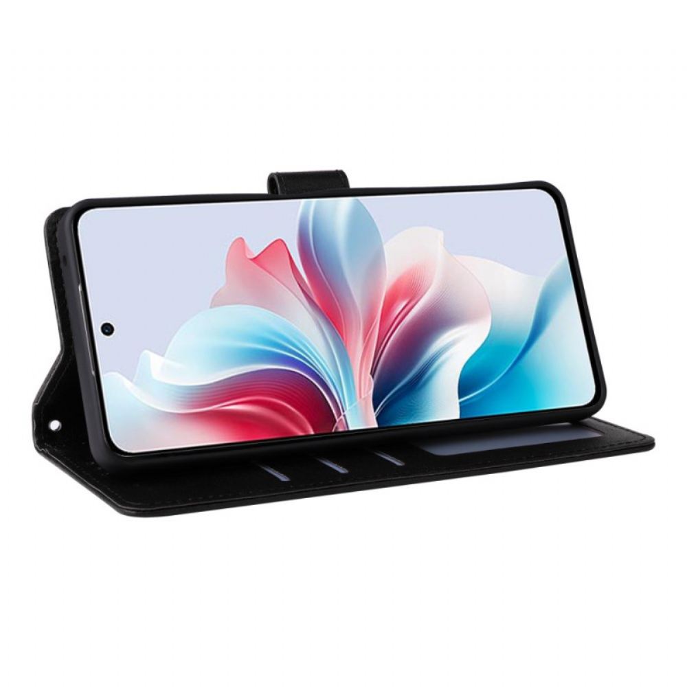 Kožený Kryt Realme 14x 5g Jednobarevná Umělá Kůže