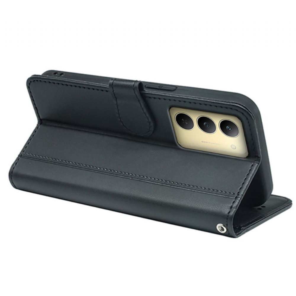 Kožený Kryt Realme 14x 5g Lemování A Popruh