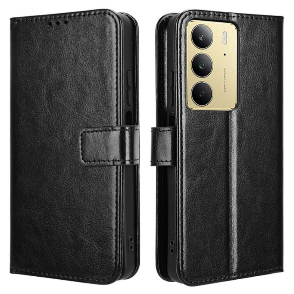 Kožený Kryt Realme 14x 5g Okázalá Umělá Kůže