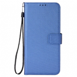 Kožený Kryt Realme 14x 5g Prošívání Ramínka