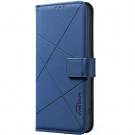 Kožený Kryt Realme 14x 5g Pruhy Barva Binfen