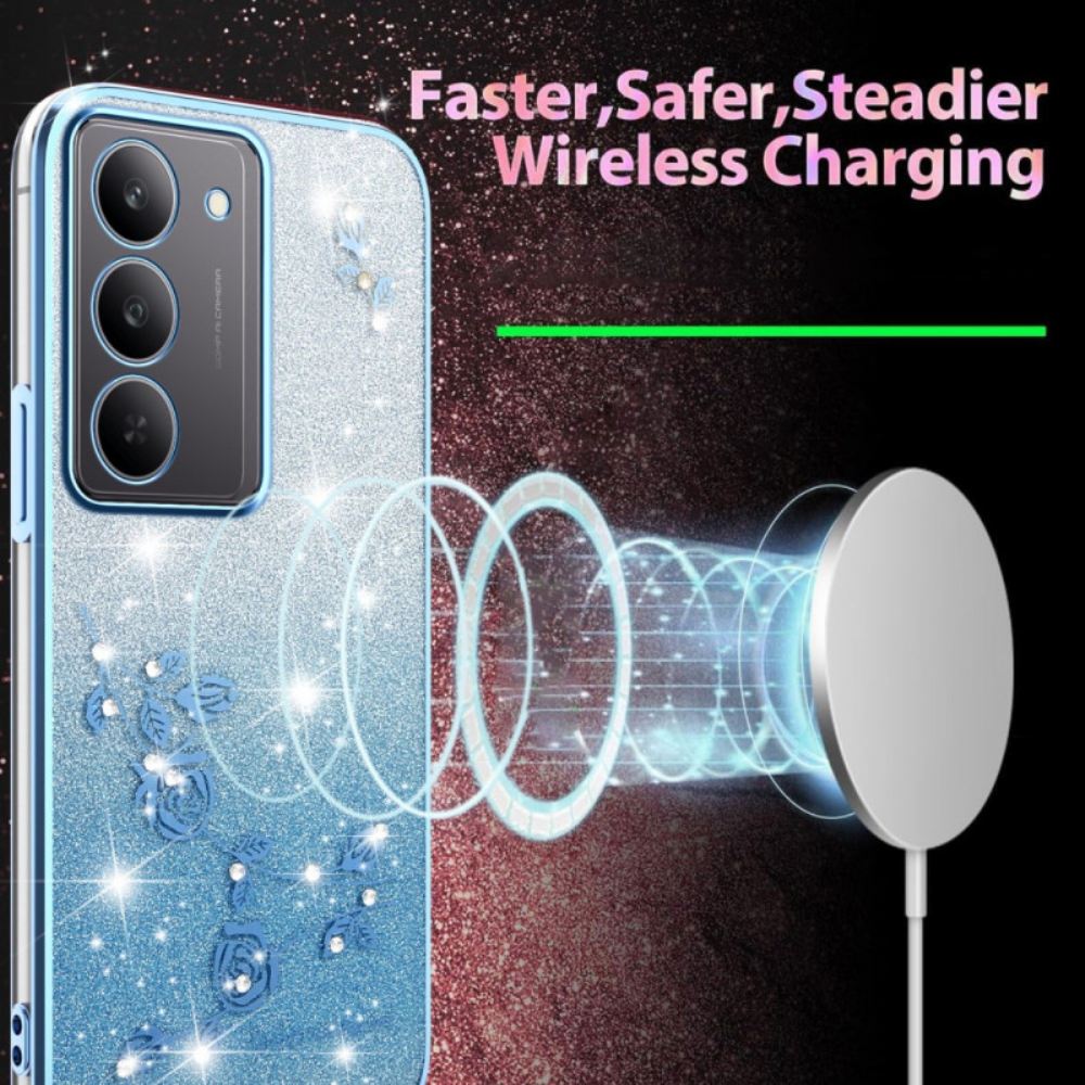 Kryt Realme 14x 5g Kadem Květiny A Kamínky