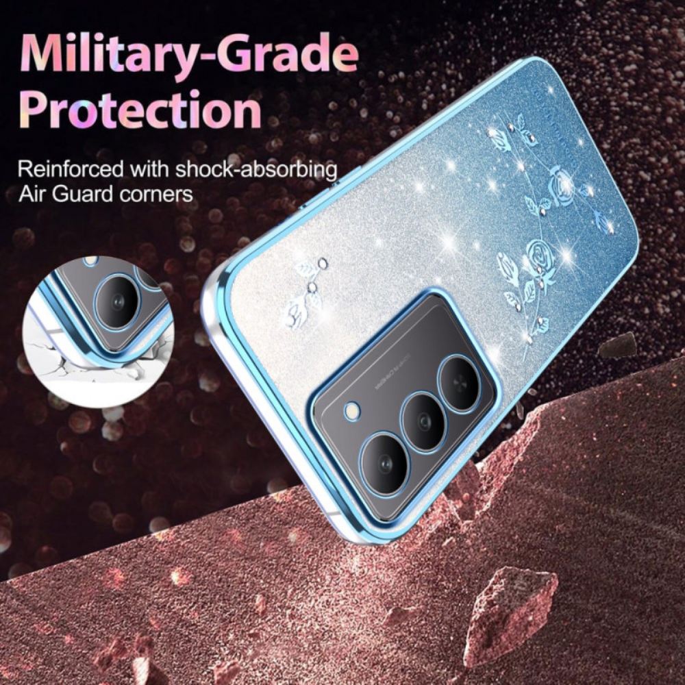 Kryt Realme 14x 5g Kadem Květiny A Kamínky