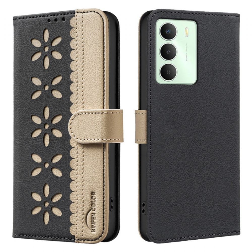 Peněženková Pouzdra Realme 14x 5g Kryty Na Mobil Květinový Vzor Barva Binfen