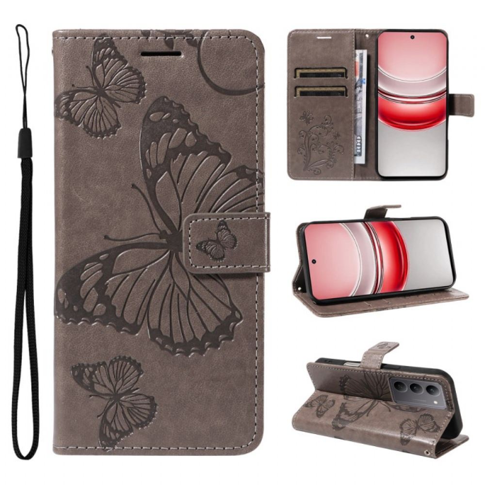 Peněženková Pouzdra Realme 14x 5g Kryty Na Mobil Obří Motýli