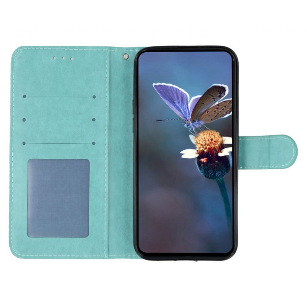 Peněženková Pouzdra Realme 14x 5g Květinový Krajkový Vzor