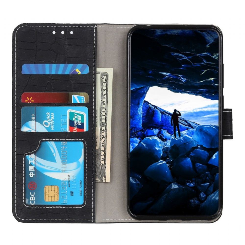 Flipové Pouzdro Na Poco X4 Pro 5G Efekt Krokodýlí Kůže