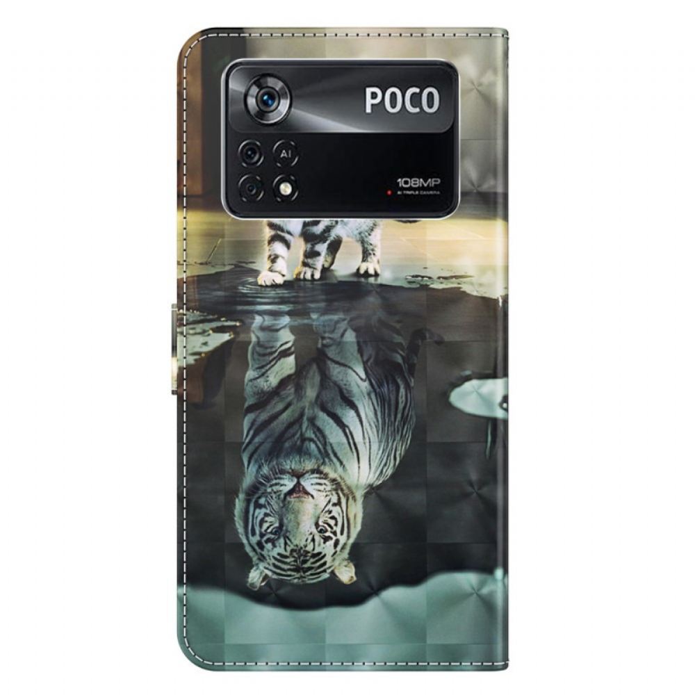 Flipové Pouzdro Na Poco X4 Pro 5G Na Lana Sen O Kotěti S Popruhem