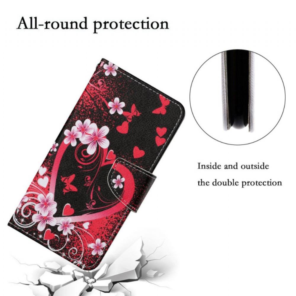 Flipové Pouzdro Na Poco X4 Pro 5G Na Lana Strappy Heart